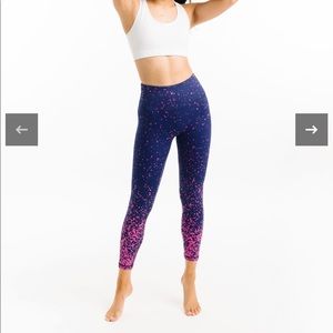 Zyia Navy Pink Splash Light n Tight Hi-Rise 7/8 24"